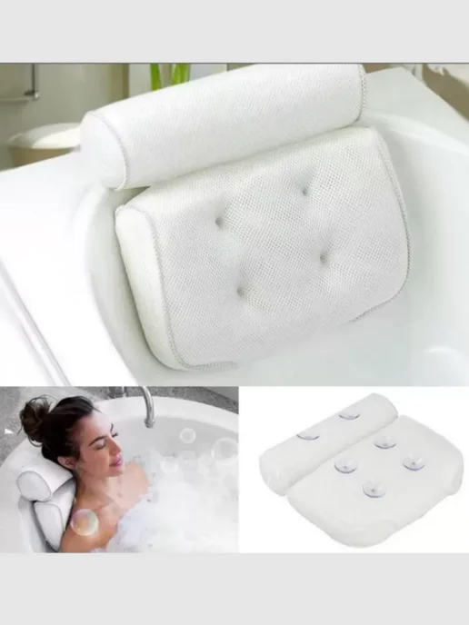 yes cosiness SPA подушка для ванны и джакузи на присосках подголовник, голубой, фото 4