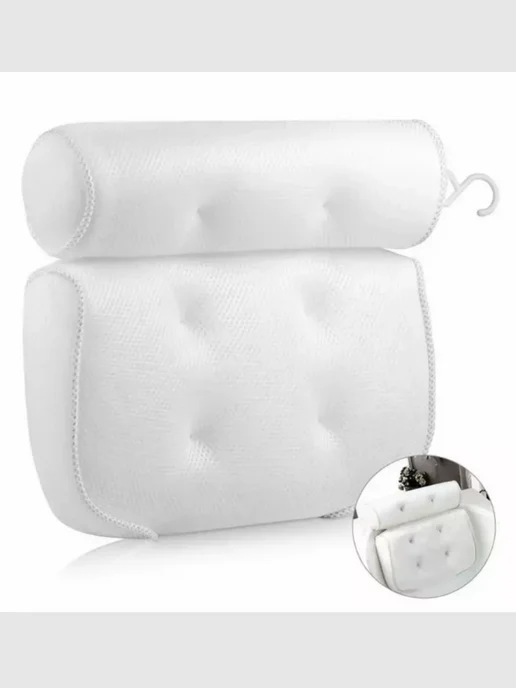 yes cosiness SPA подушка для ванны и джакузи на присосках подголовник, голубой, фото 8