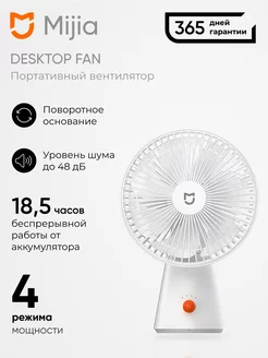 Вентилятор настольный Xiaomi Desktop Mobile Fan Mijia 232260884 купить за 2 156 ₽ в интернет-магазине Wildberries