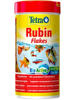 Корм хлопья Rubin Flakes окраски аквариумных рыб 250 мл 4 шт