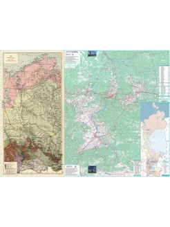 Настенная карта Красноярского края и Енисейской губернии