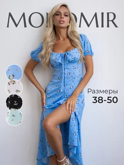 Платье летнее крестьянка сарафан в цветочек MONOMIR 232349209 купить за 2 689 ₽ в интернет-магазине Wildberries