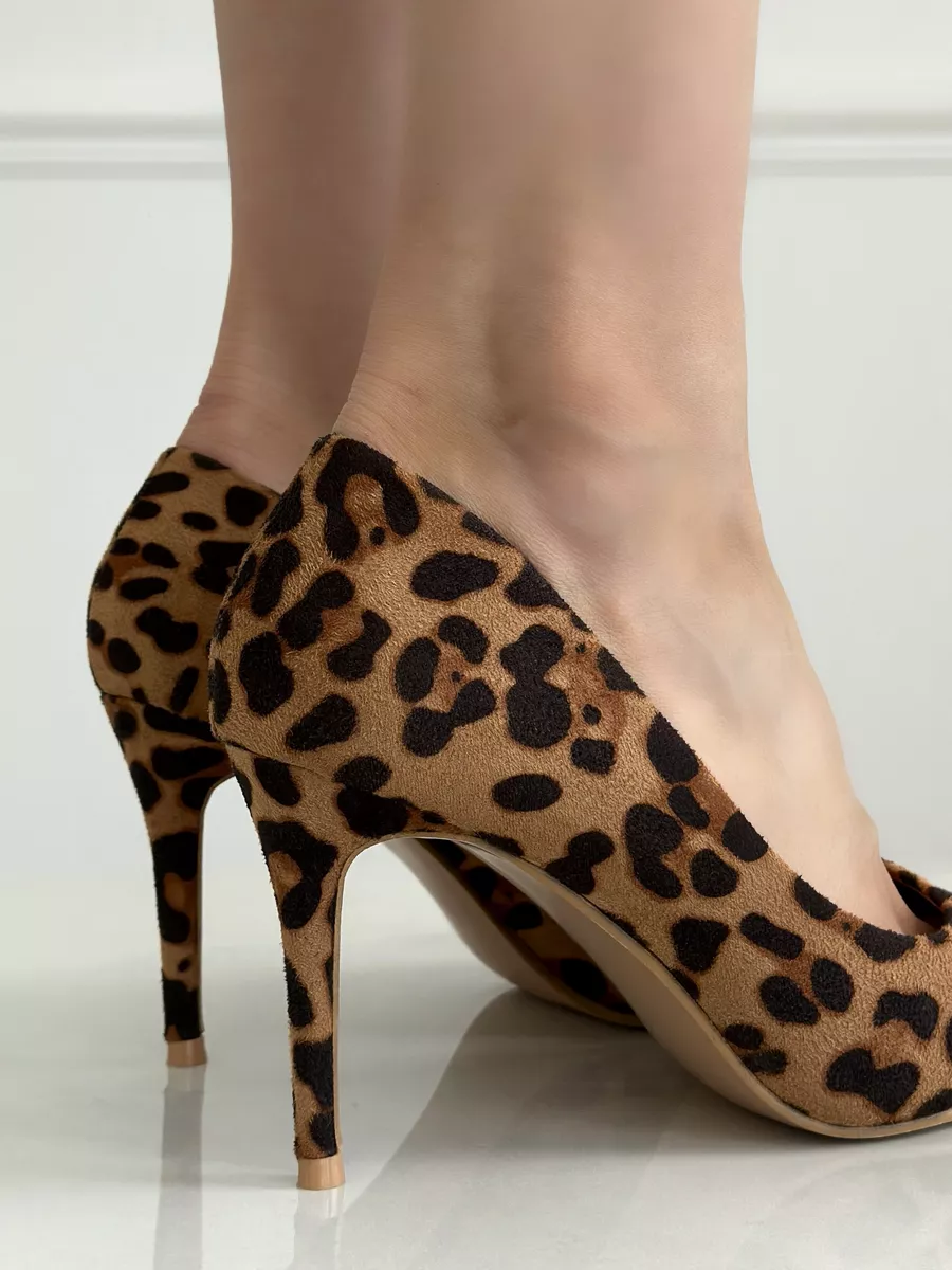 Туфли леопардовые на высоком каблуке