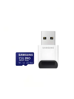 Карта памяти microSDXC PRO Plus с картридером 128 GB Samsung 232697890 купить за 2 496 ₽ в интернет-магазине Wildberries