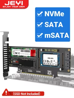 Адаптер M.2 NVME/SATA/mSATA к PCIe 4.0 X16 SSD JEYI 232717345 купить за 975 ₽ в интернет-магазине Wildberries