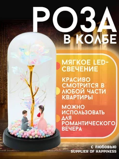 Ночник роза в колбе, светильник,вечная роза SUPPLIER OF HAPPINESS 232723684 купить за 831 ₽ в интернет-магазине Wildberries