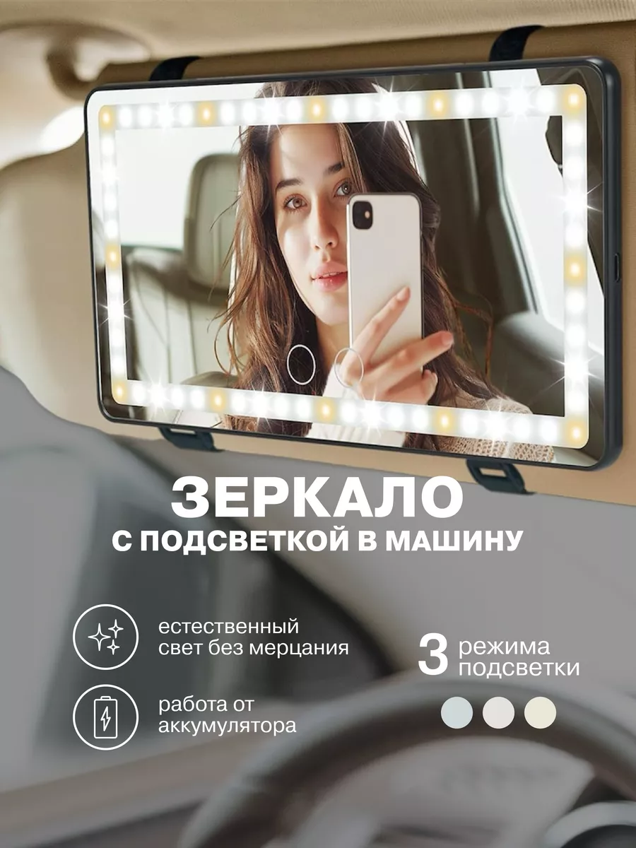 Зеркало в машину в козырек...