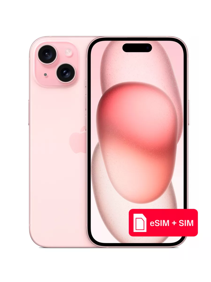 Apple Смартфон iPhone 15 256Gb eSIM + SIM Розовый
