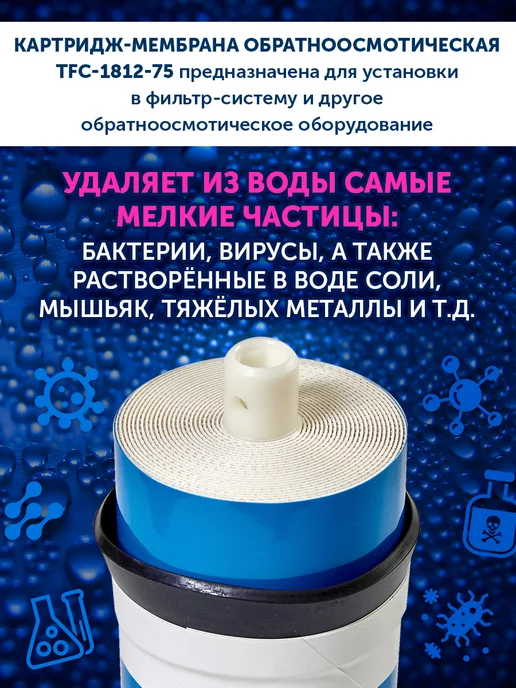 HID Мембрана обратного осмоса TFC 1812-75, 1 шт, 1 шт, фото 3