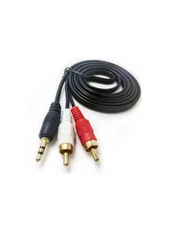 Кабель 2x RCA - jack 3.5mm (AUX), 10 метров