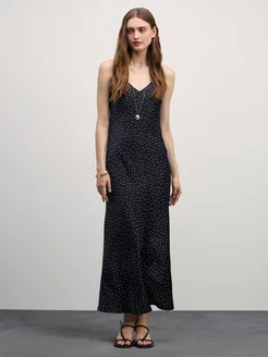 Платье комбинация миди вечернее на бретелях ZARINA 232853944 купить за 1 214 ₽ в интернет-магазине Wildberries