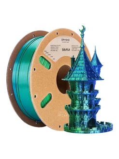 Silk PLA Dual-Color Синий-зеленый пластик 1,75мм 1кг Eryone 232859812 купить за 1 963 ₽ в интернет-магазине Wildberries