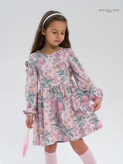 Нарядное платье в садик с длинным рукавом SOVAlina 232869856 купить за 671 ₽ в интернет-магазине Wildberries