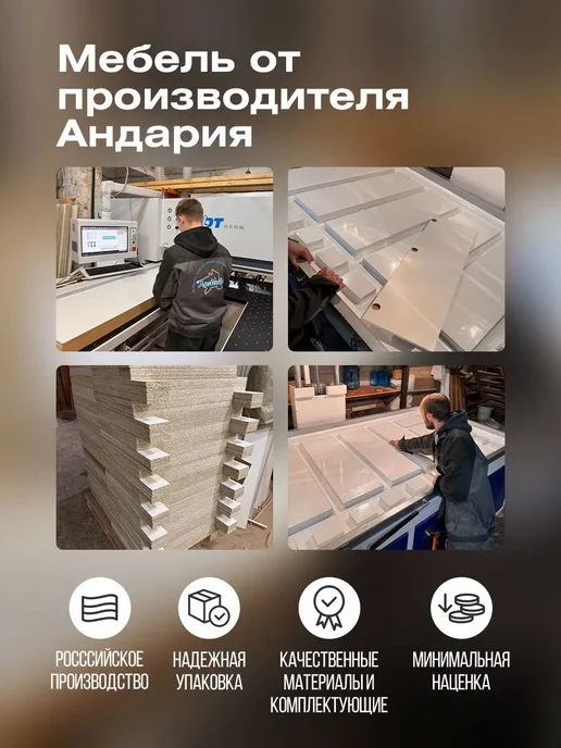 Андария Зеркало в ванную со шкафом 70х70 см, 60x70 см, фото 4