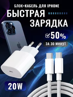 Зарядка для iPhone 15, iPhone 16, Type-C Type-C, быстрая