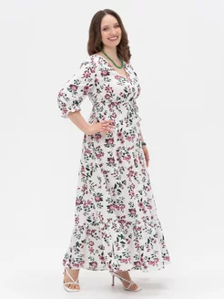 Платье больших размеров летнее OVERLAB 233013209 купить за 3 855 ₽ в интернет-магазине Wildberries