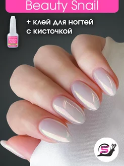 Накладные ногти с дизайном и клеем типсы набор Beauty Snail 233042299 купить за 297 ₽ в интернет-магазине Wildberries