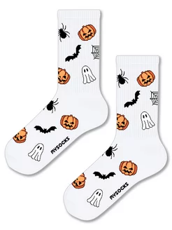 Носки с принтом Хэллоуин Halloween Halloween Тыквы MySocks 233056954 купить за 265 ₽ в интернет-магазине Wildberries