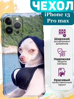 Чехол на iPhone 13 Pro max силиконовый с принтом прикольный