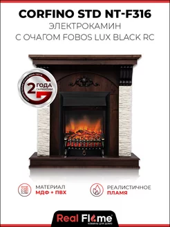 Электрокамин Corfino NT Fobos Lux Black RC