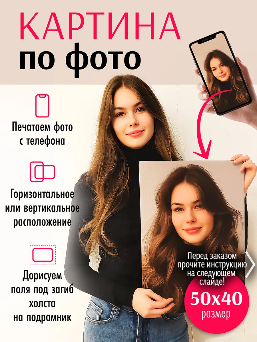 Картина по фото на холсте 40Х50см