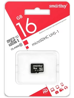 Карта памяти 16 ГБ, SmartBuy, 10 class microSDXC UHS