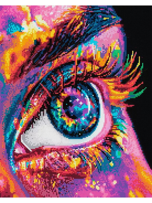 Art on Canvas Яркий взгляд Алмазная мозаика на подрамнике 40х50 см, 40x50 см, фото 2