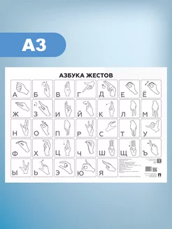 Азбука жестов плакат А3 Проспект 233229068 купить за 150 ₽ в интернет-магазине Wildberries