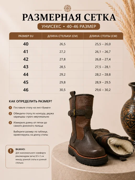 Монгольские унты Унты зимние сапоги монгольские Luter, коричневый, фото 3