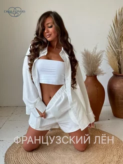 Костюм летний льняной с шортами DreamLovers 233239520 купить за 3 030 ₽ в интернет-магазине Wildberries