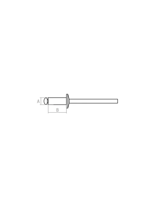 STARFIX Заклепка вытяжная 4,8х12 мм алюминий-сталь RAL 3011 25, 3.2x8 мм, фото 2