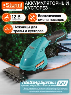 Кусторез аккумуляторный CHT1201 1BatterySystem12V