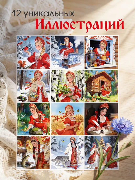 ТМ праздник Календарь настенный 2027 русский арт Ладно да славно, вариант, фото 3