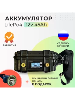 Аккумулятор LiFePo4 12v 45Ah в комплекте с кейсом 233318476 купить за 16 313 ₽ в интернет-магазине Wildberries