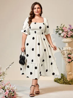 Платье летнее больших размеров ТЫСЯЧА СТОЛИЦ QIANZHIDU 233375086 купить за 1 574 ₽ в интернет-магазине Wildberries