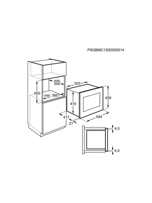 Electrolux Встраиваемая микроволновая печь свч KMFD 264 TEX, черный, фото 6