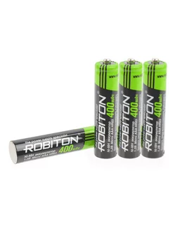 4шт мизинчиковые аккумуляторы AAA 400 mAh NI-MH Robiton 233460222 купить за 290 ₽ в интернет-магазине Wildberries