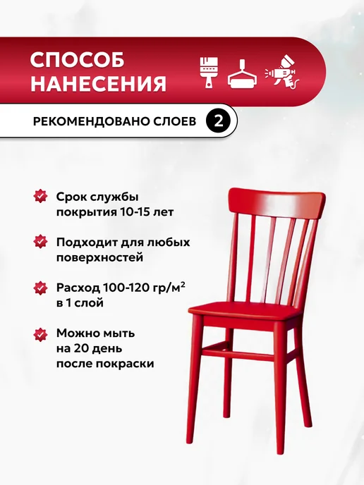EUROPAINT Краска для мебели набор, цвет Серебряный князь 2 шт 1,4кг, 2 шт, 1,4 кг, фото 5