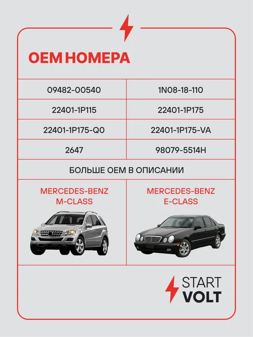 STARTVOLT Свеча зажигания для Mercedes M E платина+платина, вариант, фото 2