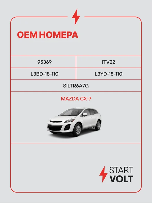 STARTVOLT Свеча зажигания для Mazda CX-7 иридий+платина, вариант, фото 2