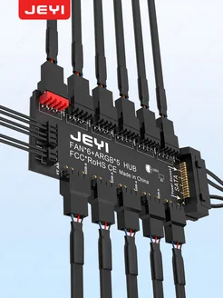 5-ходовой вентиляторный разветвитель ARGB PWM JEYI 233717474 купить за 539 ₽ в интернет-магазине Wildberries