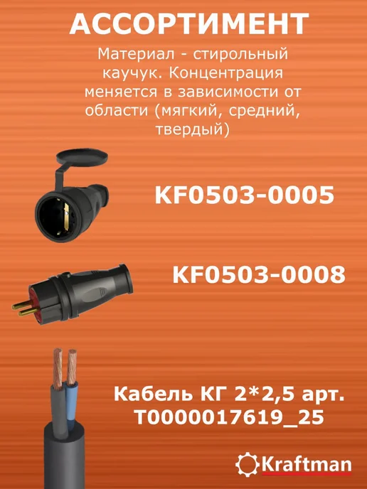 Крафтман Розетка одноместная переносная с крышкой 16А 250В, 2шт, 2 шт, фото 8