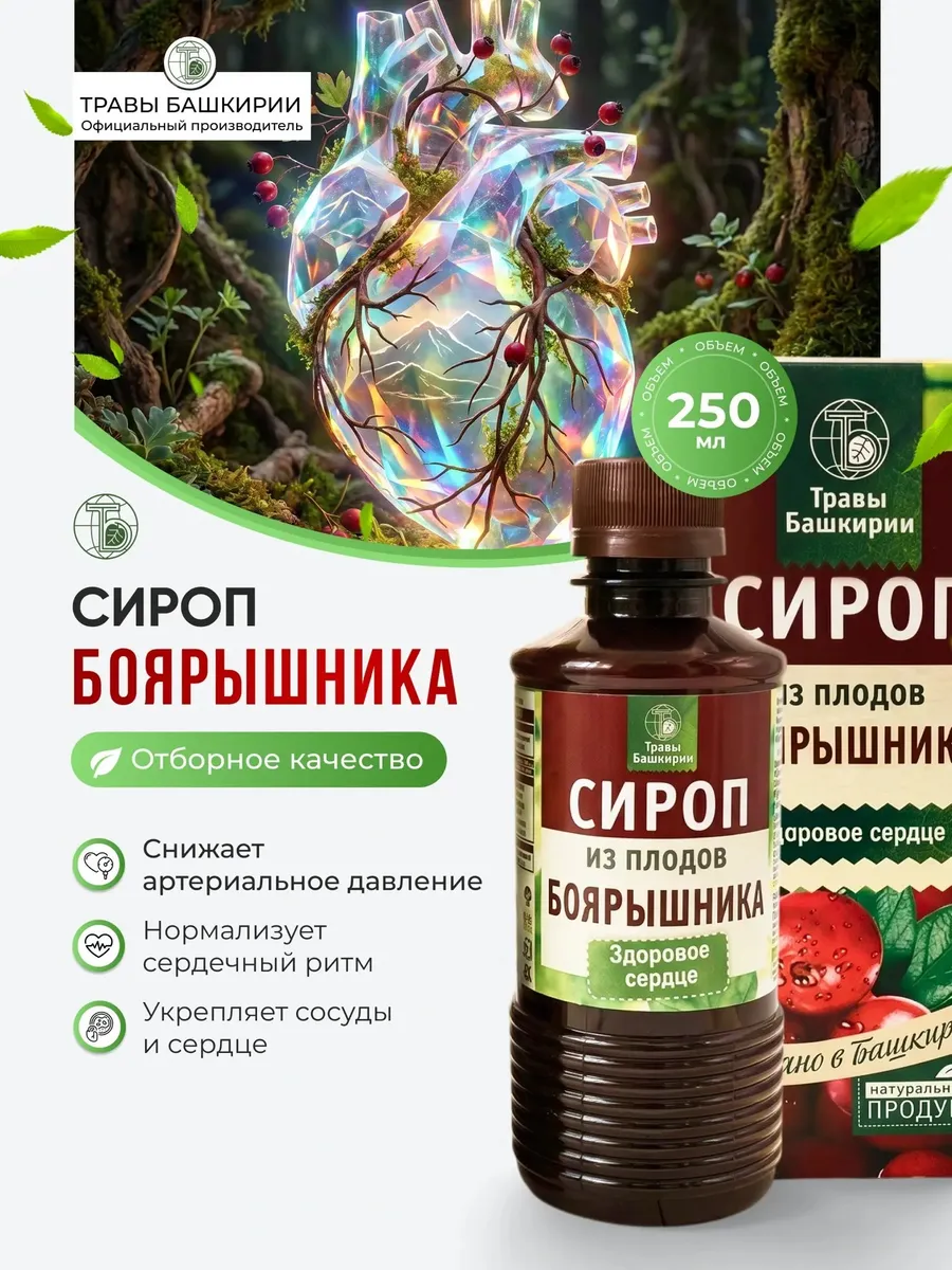 Сироп на растительном сырье Из плодов Боярышника 250 мл ПЭТ