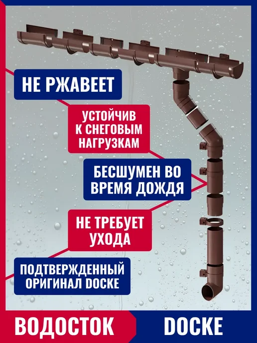 Docke Кронштейн желоба водостока металлический Premium, 5 шт, 5 шт, фото 3