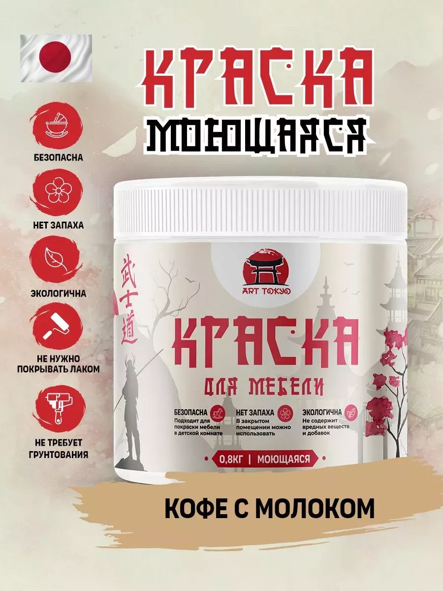 Краска для мебели без запаха, полуматовая