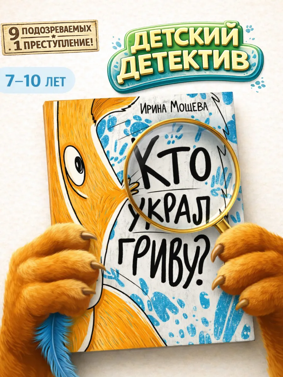 Детский детектив с заданиями для детей. Кто украл гриву?