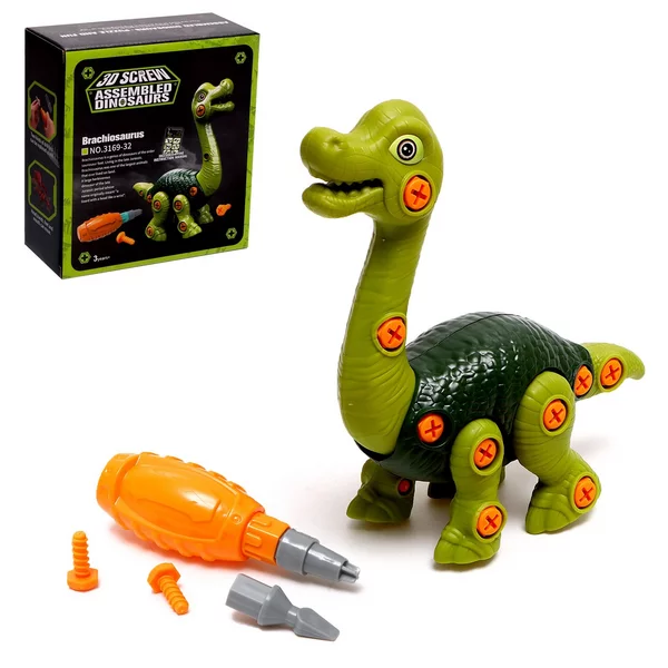 Конструктор детский отвёрточный Бронтозавр 31 деталь