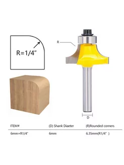 Фреза по дереву кромочная с нижним подшипником, 6хR6,35мм XCAN 234040618 купить за 311 ₽ в интернет-магазине Wildberries