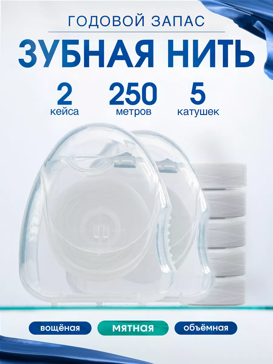 Зубная нить вощеная