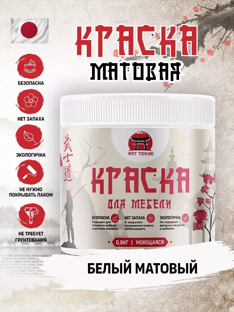 Краска для мебели матовая без запаха